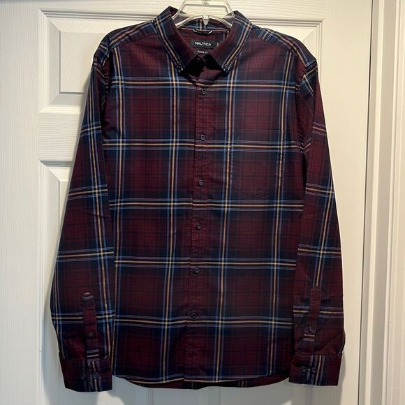 Nautica mens plaid shirt classic fit size XL. - Picture 1 of 6